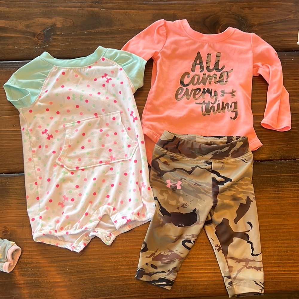 3-6 month girls under armour outfits